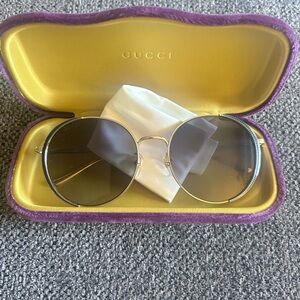 Gucci Gold Frame Women's Sunglasses